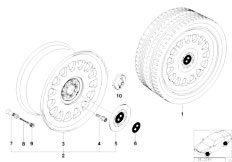E38 728iL M52 Sedan / Wheels/  Bmw Styling Styl 6
