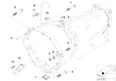 E53 X5 4.6is M62 SAV / Automatic Transmission Gearbox Mounting Ventilation