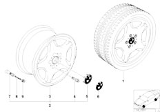 E36 325td M51 Sedan / Wheels/  Flat Star Styling Styl 16