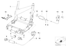 E31 850Ci M70 Coupe / Seats/  Front Seat Backrest Frame