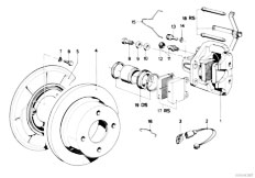 E21 323i M20 Sedan / Brakes Rear Wheel Brake Brake Pad Sensor