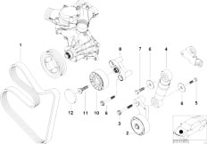 E52 Z8 S62 Roadster / Engine Belt Drive Water Pump Alternator