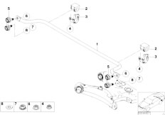 E53 X5 4.6is M62 SAV / Rear Axle Stabilizer Rear