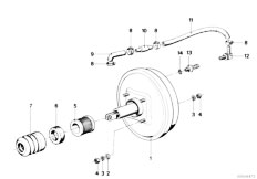 E12 525 M30 Sedan / Brakes/  Power Brake Unit Depression-5