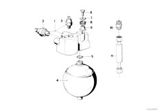 E32 735i M30 Sedan / Brakes/  Pressure Regulator Pressure Accumulator