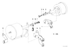 E21 320 M10 Sedan / Brakes/  Brake Servo Unit Mounting