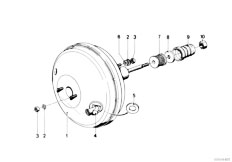 E12 520 M20 Sedan / Brakes/  Power Brake Unit Depression