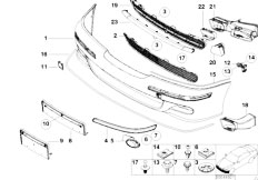 E39 528i M52 Touring / Vehicle Trim/  M Trim Panel Bumper Front Sa715