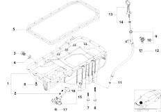 E46 320d M47 Touring / Engine/  Oil Pan Oil Level Indicator