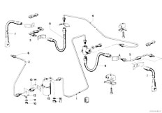 E21 323i M20 Sedan / Brakes/  Brake Pipe Rear Disk Brake