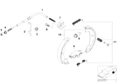 E53 X5 4.6is M62 SAV / Brakes Parking Brake Brake Shoes