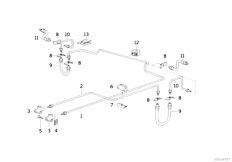 E32 740i M60 Sedan / Brakes/  Brake Pipe Rear Abs