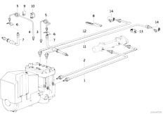 E32 740i M60 Sedan / Brakes/  Brake Pipe Front Abs