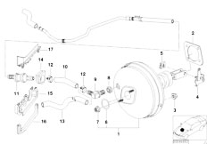 E38 740d M67 Sedan / Brakes Power Brake Unit Depression