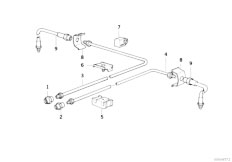 E31 850CSi S70 Coupe / Brakes/  Brake Pipe Rear