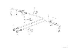 E31 850Ci M70 Coupe / Brakes Brake Pipe Rear