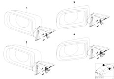 E38 750i M73N Sedan / Vehicle Trim/  Outside Mirror Elrctrochromatic Tech