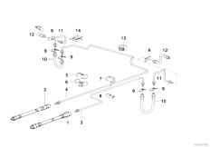 E34 525i M50 Touring / Brakes/  Brake Pipe Rear Abs Asc T-2