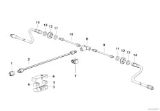 E38 740iL M60 Sedan / Brakes/  Brake Pipe Rear Abs