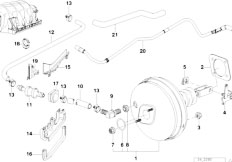 E38 725tds M51 Sedan / Brakes/  Power Brake Unit Depression