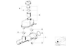 E38 740i M62 Sedan / Brakes/  Brake Master Cylinder Expansion Tank