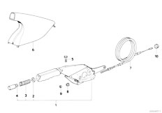 E31 850Ci M73 Coupe / Brakes/  Parking Brake Control