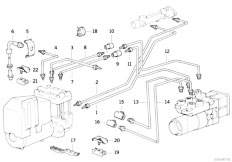 E31 850CSi S70 Coupe / Brakes/  Brake Pipe Front Abs Asc T