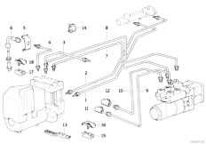 E31 840i M60 Coupe / Brakes/  Brake Pipe Front Abs Asc T