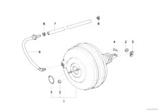 E34 530i M60 Sedan / Brakes/  Power Brake Unit Depression