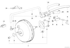 E34 520i M20 Sedan / Brakes/  Power Brake Unit Depression-2