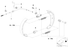 E39 540i M62 Touring / Brakes/  Parking Brake Brake Shoes