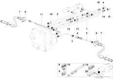 E39 528i M52 Touring / Brakes/  Brake Pipe Front Abs Asc T-2