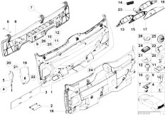 E39 525d M57 Touring / Vehicle Trim/  Lower Tail Lid Trim Panel