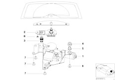 E46 330xi M54 Touring / Vehicle Electrical System/  Single Parts For Rear Window Wiper