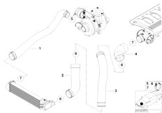 E46 320d M47 Touring / Engine Intake Manifold Supercharg Air Duct