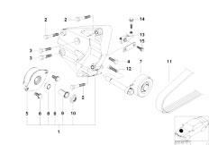 E46 320d M47 Sedan / Heater And Air Conditioning Air Cond Compressor Supporting Bracket