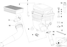 E38 750i M73 Sedan / Fuel Preparation System/  Suction Silencer Filter Cartridge