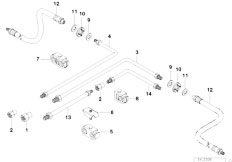 E39 525tds M51 Touring / Brakes/  Brake Pipe Rear Abs Asc T