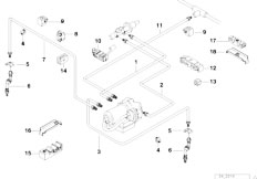Z3 Z3 1.8 M43 Roadster / Brakes/  Brake Pipe Front Abs