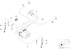 Z3 Z3 2.8 M52 Roadster / Brakes Brake Pipe Front Abs Asc T
