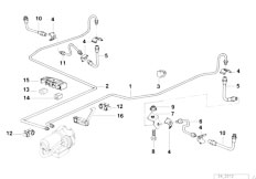 Z3 Z3 1.9 M43 Roadster / Brakes/  Brake Pipe Rear Abs Asc T