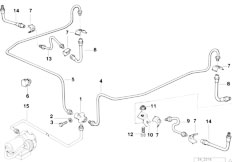 Z3 Z3 2.8 M52 Roadster / Brakes Brake Pipe Rear Abs
