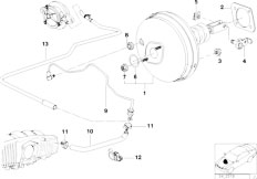 E39 523i M52 Touring / Brakes/  Power Brake Unit Depression-2