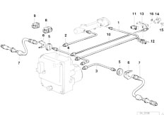 E34 520i M50 Sedan / Brakes Brake Pipe Front Abs-4