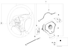 E46 320i M52 Touring / Steering/  Airbag Sports Steering Wheel Multifunct