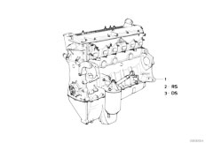E12 528 M30 Sedan / Engine/  Short Engine