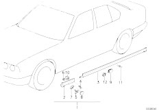 E30 316 M10 2 doors / Vehicle Trim/  Door Sill-2
