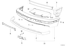 E34 M5 3.8 S38 Sedan / Vehicle Trim Front Bumper Trim M Technic