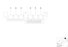 E53 X5 3.0i M54 SAV / Vehicle Electrical System/  Relay Positioning Luggage Compartment
