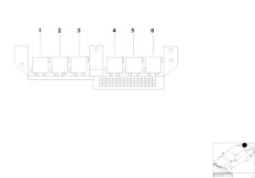 E53 X5 4.8is N62 SAV / Vehicle Electrical System Relay Positioning Luggage Compartment